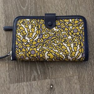 Vera Bradley Yellow and Purple Floral Wallet